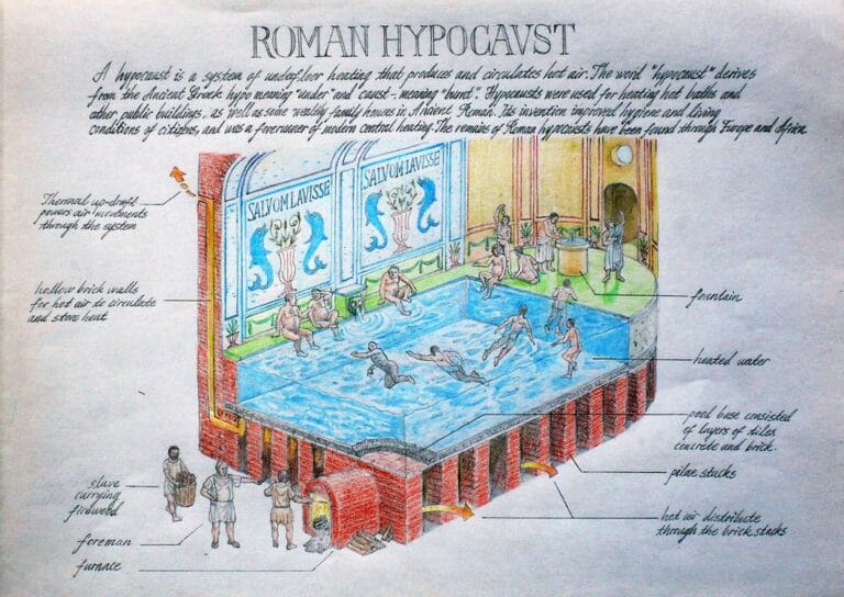 Římské lázně vytápěné hypokaustem