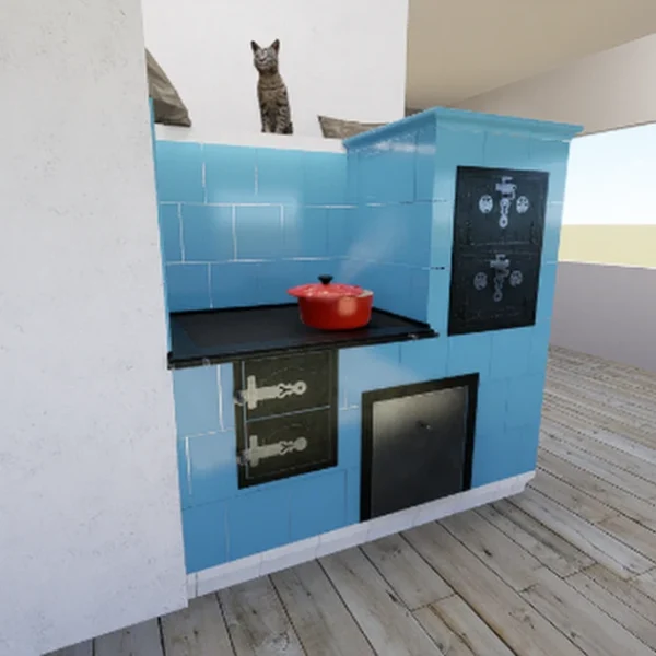 Fotogalerie 7 Vizualizace Modrý sporák